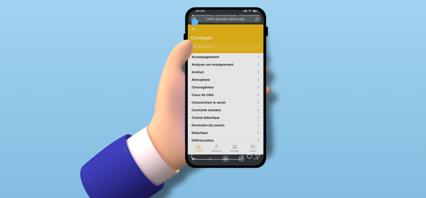 Caffa un glossaire en une appli