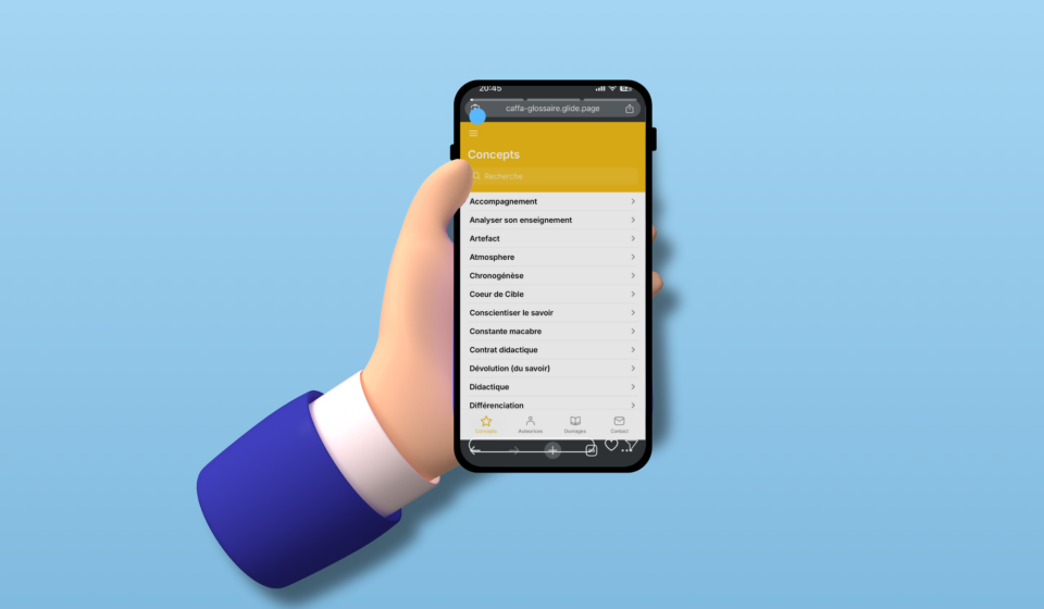 Caffa un glossaire en une appli