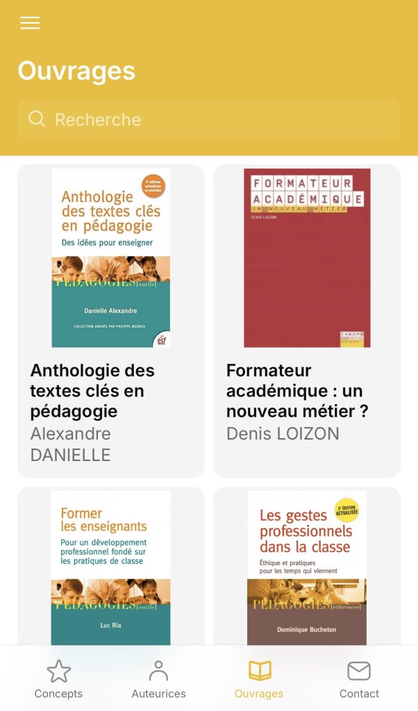 Glide CAFFA ouvrages